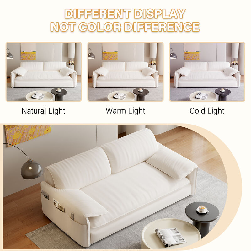 Merax Velvet Loveseat Sleeper Sofa for Living Room