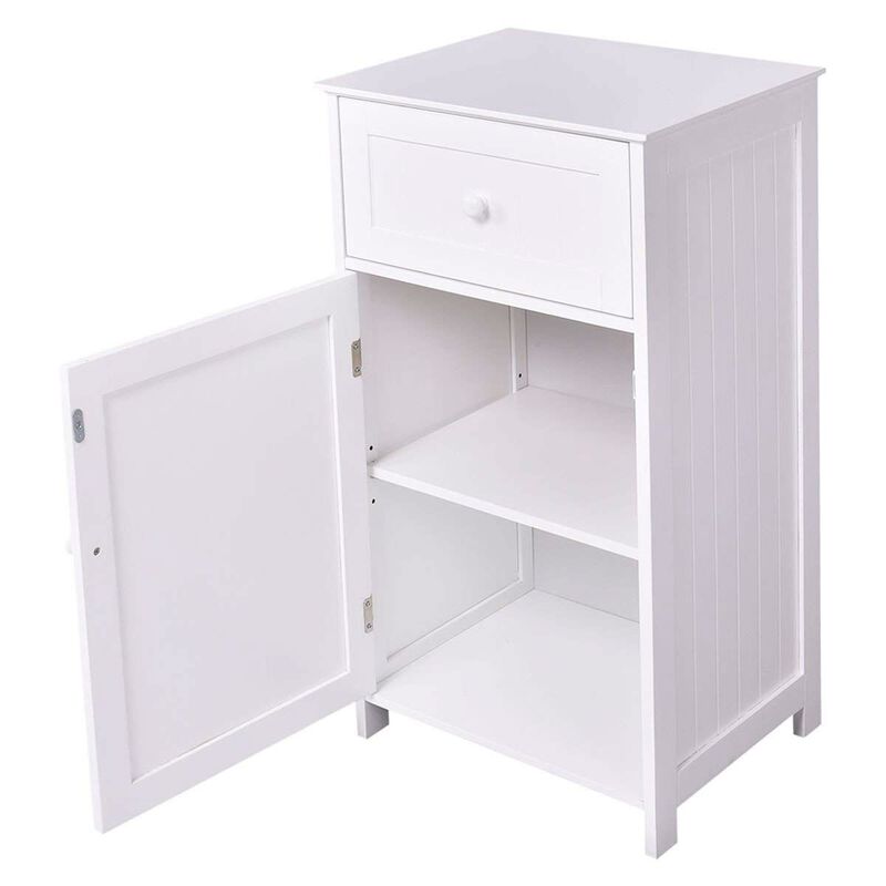 Bathroom Floor Storage Cabinet with Water-Resistant Finish