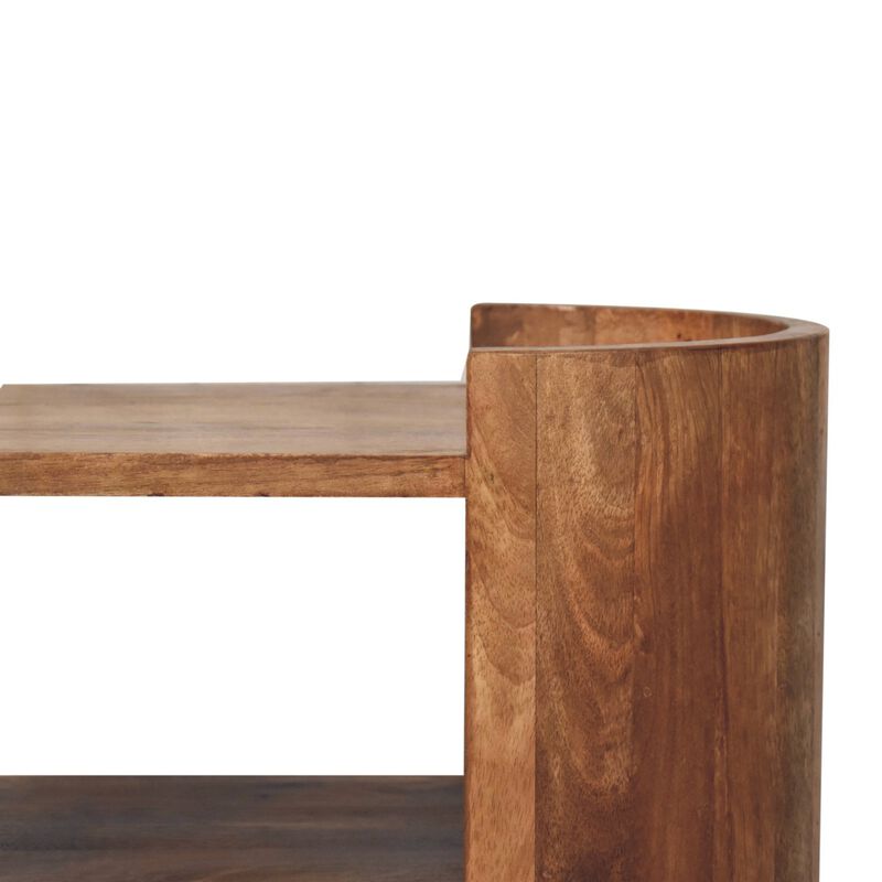 Artisan Furniture Solid Wood Valencia Sculpted Bedside, Brown image number 3