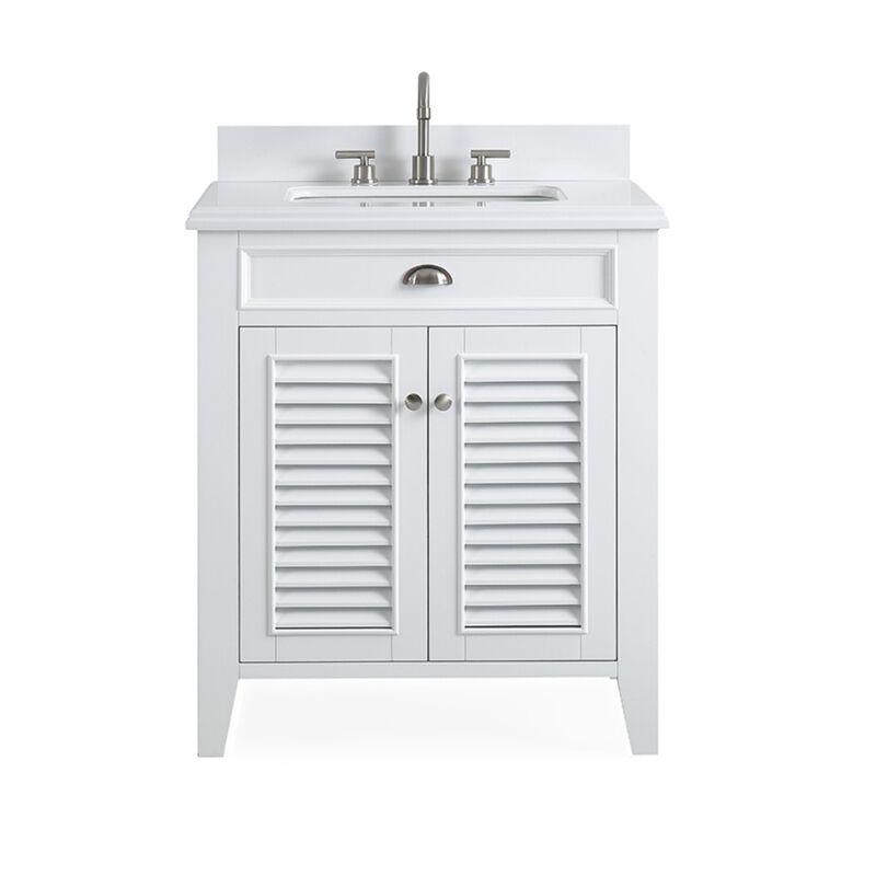 30 Inch Contemporary Style White Kalani Bathroom Vanity (Variant) image number 0