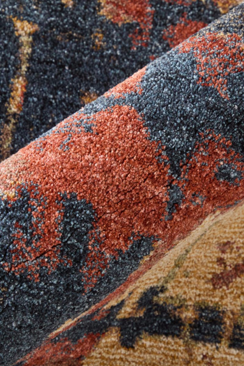 Pearson 39SQF Dark Blue/Rust 9' x 12' Rug image number 6