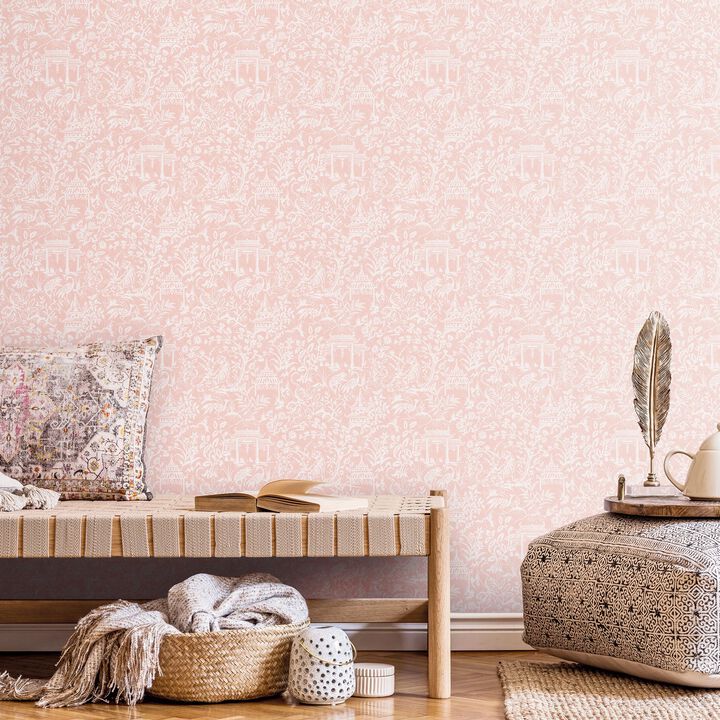 Secret Garden Garden Toile Pink Wallpaper G78511