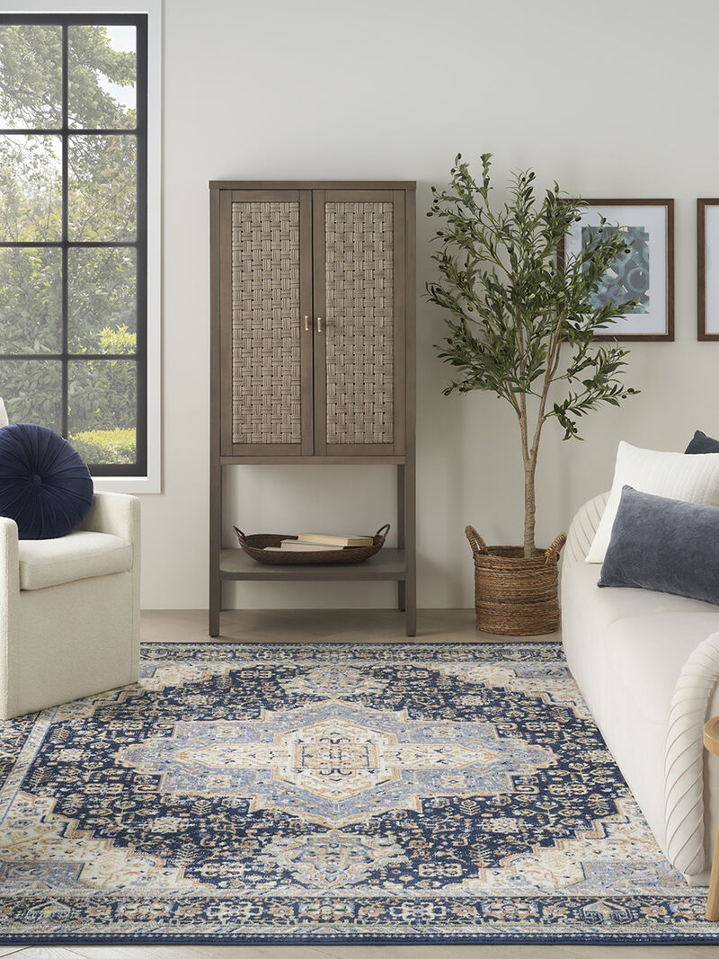 Nourison Essentials Persian NRE07 Navy 6' x 9' Rug