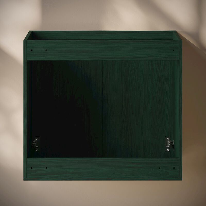 Cascade 24" Wall-Mounted Bathroom Vanity Cabinet without Top in Green Oak image number 3