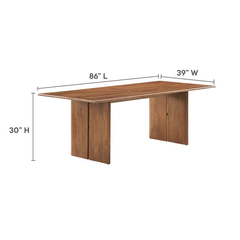 Amistad 86" Wood Dining Table and Bench Set image number 1