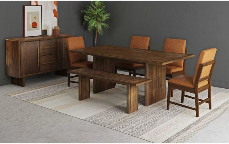 Brisbane Brown 78" Dining Table image number 6