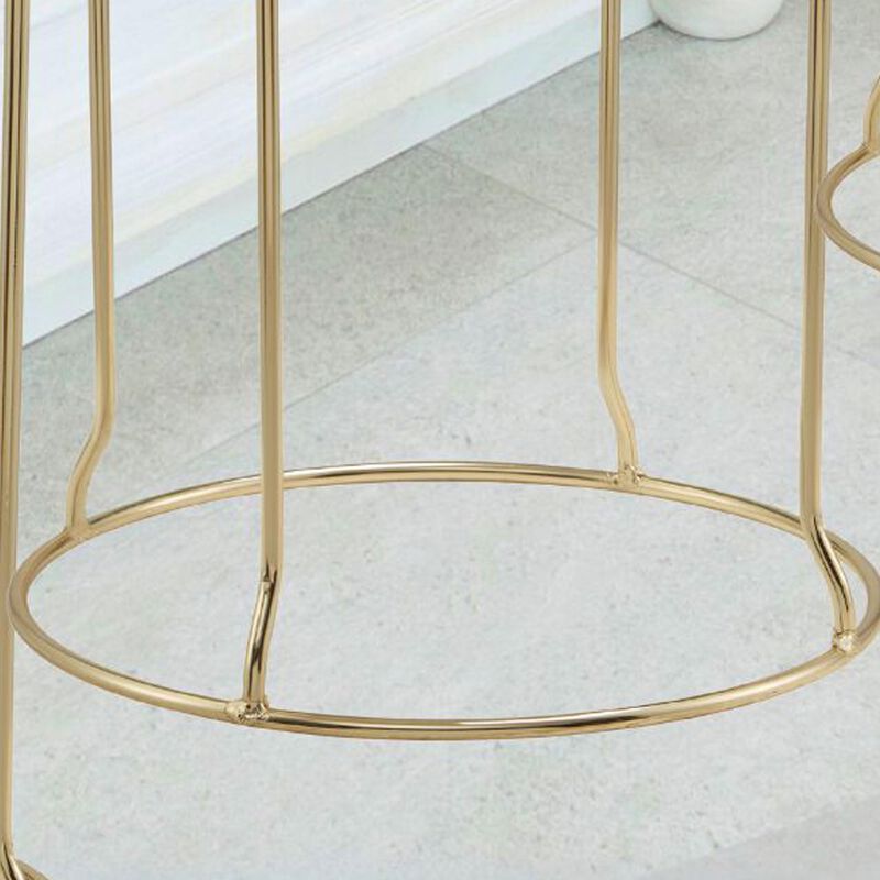 Kings Brand Furniture Carmilla Upholstered Counter Height Stool - Bar Stools Set of 4 for Kitchen 18.75"