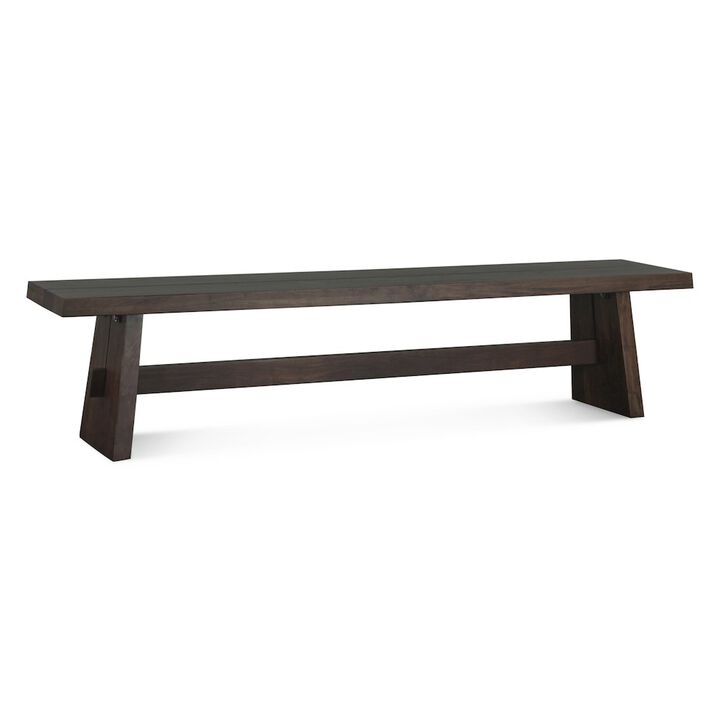World Interiors Acadia 79" Bench in Coffee Bean
