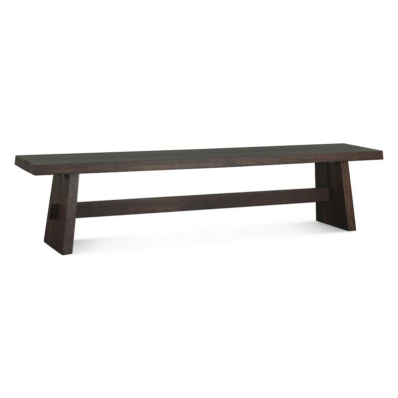 World Interiors Acadia 79" Bench in Coffee Bean image number 1