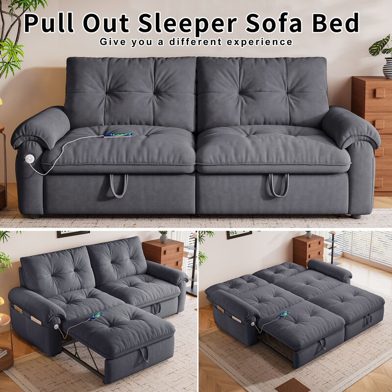 Vaffla  2-in-1 convertible sofa bed image number 2