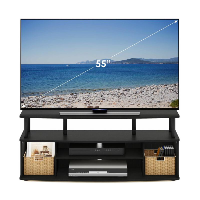 Furinno JAYA Large Entertainment Center Hold up to 55-IN TV, Blackwood