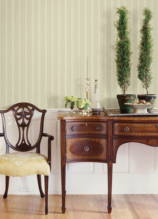 Zeta Light Yellow Moire Stripe Wallpaper (Set of 2)