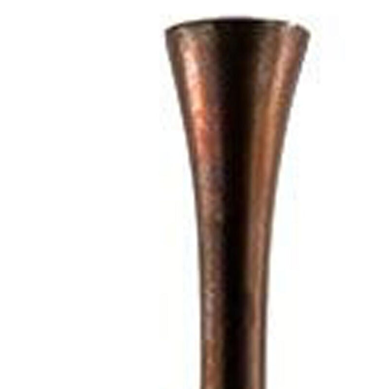 Hivvago 41 Inch Burnished Brown Aluminum Floor Vase
