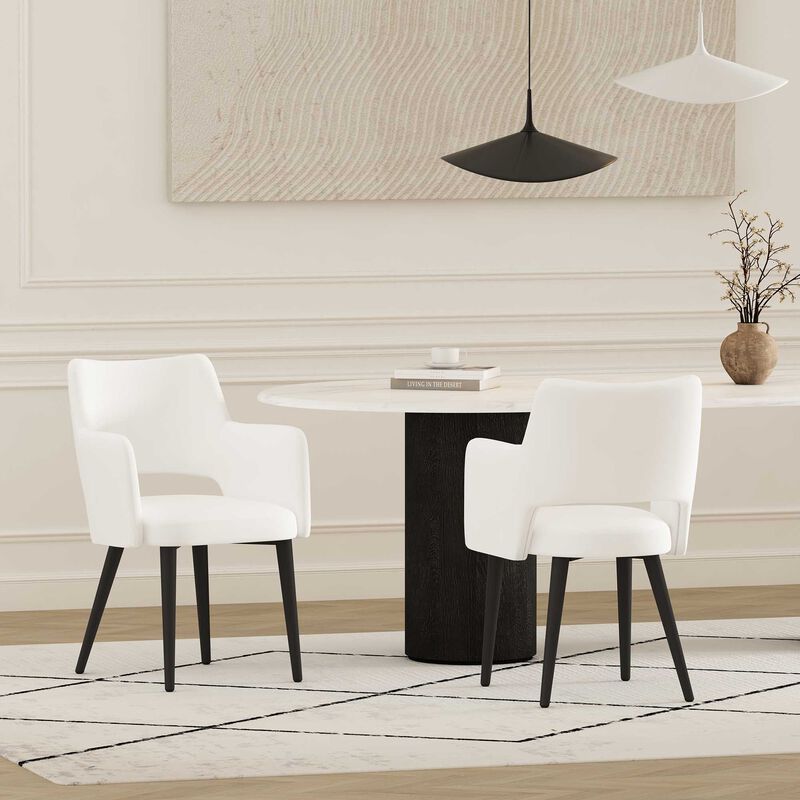 Tremont White Dining Armchairs (Set of 2)