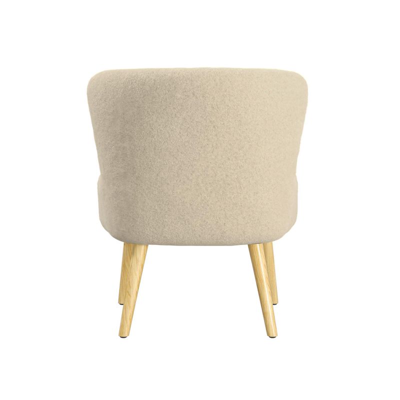 Elisha Boucle Kids Accent Chair with Natural Legs