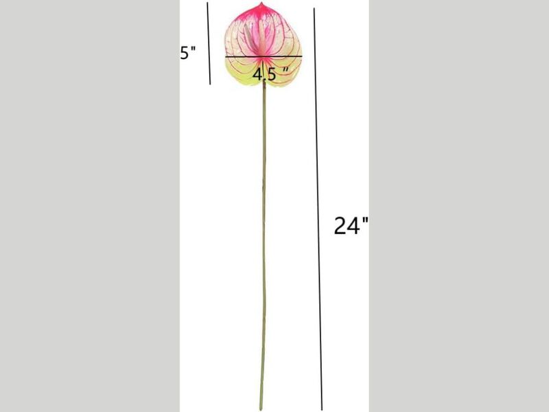5 Piece Green Artificial Lily Flower Stems Wedding Centerpiece Decor image number 2