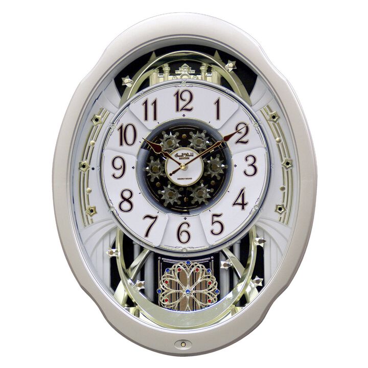 Hivvago Moving Face Pendulum Wall Clock   Plays Melodies Every Hour