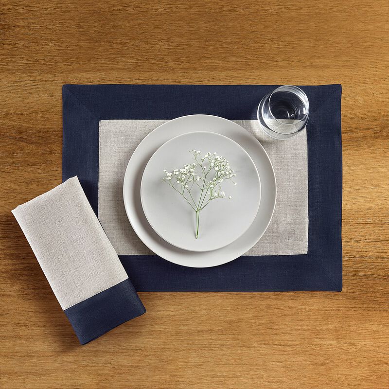 Solino Home Contempo 100% Linen Dinner Napkins &ndash; Set of 4, 20 x 20 in, Machine Washable, Holiday and Everyday Dining