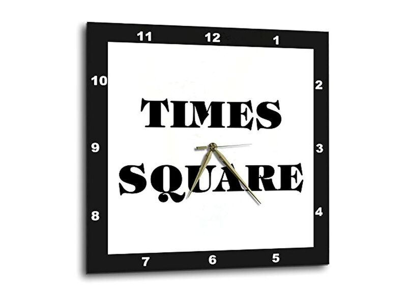 New York Huge Words Saying Times Which Wall Clock 10 Inch Home Decor image number 0