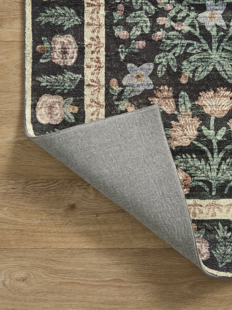 Eden Mughal Garden EDE02 Black 7'6" x 9'6" Rug by Rifle Paper Co. x Loloi