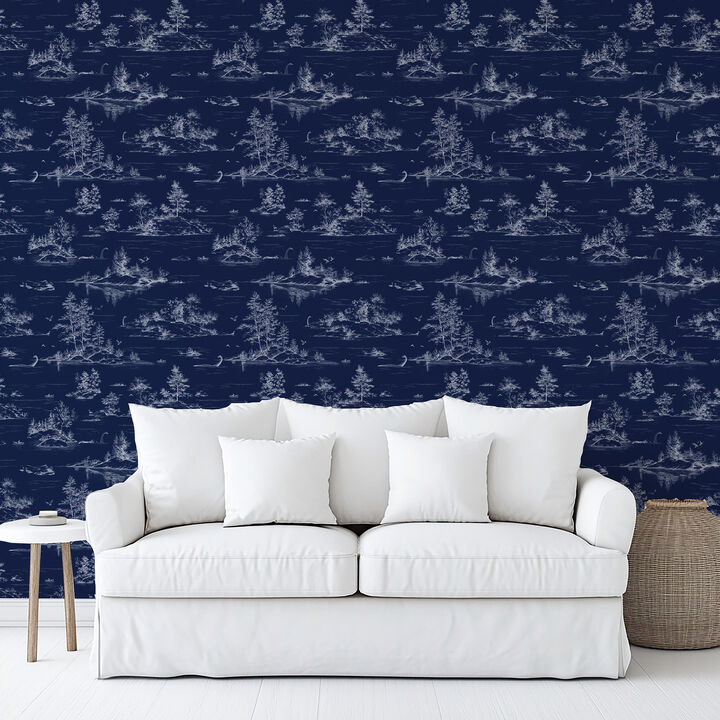 Nessie Novelty Toile Peel and Stick Wallpaper