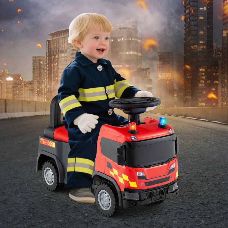 Ride On Push Truck Toy for Kids with Steering Wheel and Music for Playroom image number 1