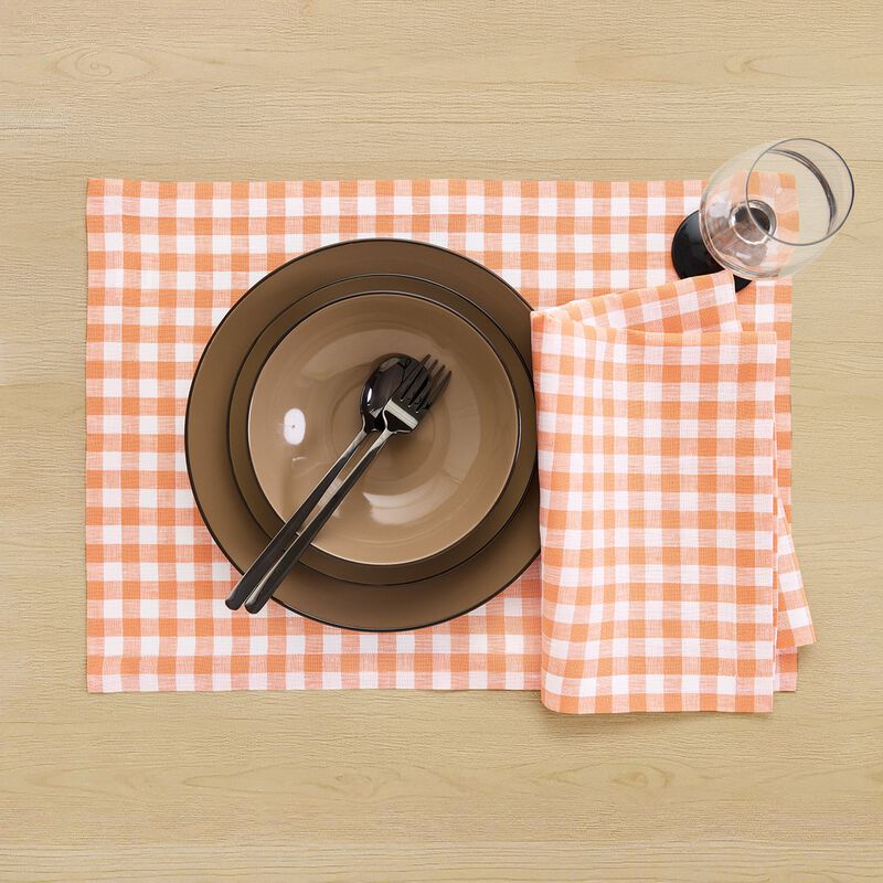 Linen Placemats - Gingham Check image number 3