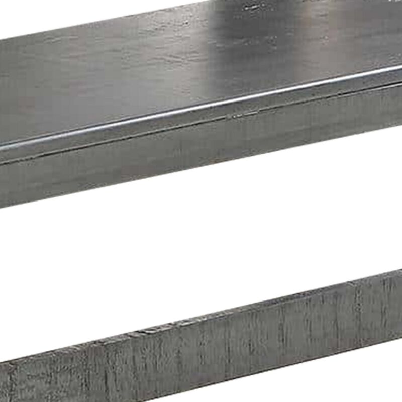 Alix 54 Inch Elegant Wood Dining Bench with Tapered Legs, Distressed Gray - Benzara