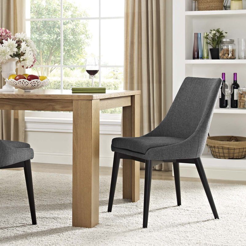 Viscount Fabric Dining Chair, Beige-Benzara image number 4
