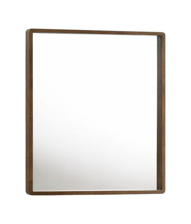 HomeRoots 40" Brown Wood Framed Accent Mirror