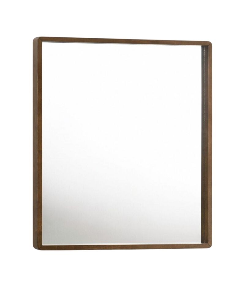 HomeRoots 40" Brown Wood Framed Accent Mirror image number 0