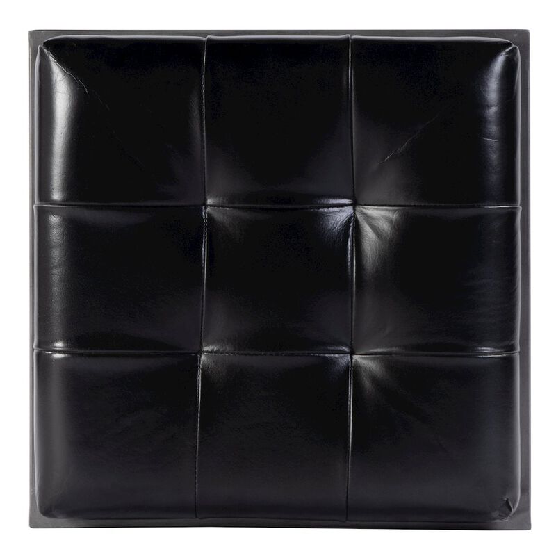 Butler Specialty 31 in. Seat Height Tufted Leather and Iron Backless Bar Height Stool, Footrest image number 4