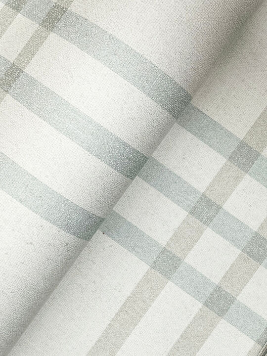 Fletcher Aqua Plaid Wallpaper