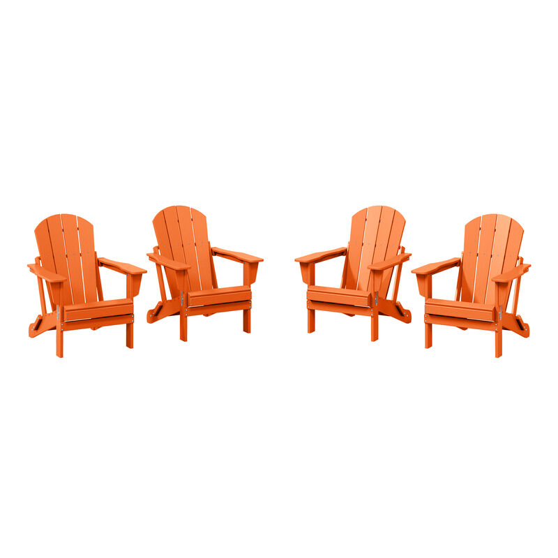 WestinTrends Westintrends 4-Piece set outdoor folding Poly Adirondack chair