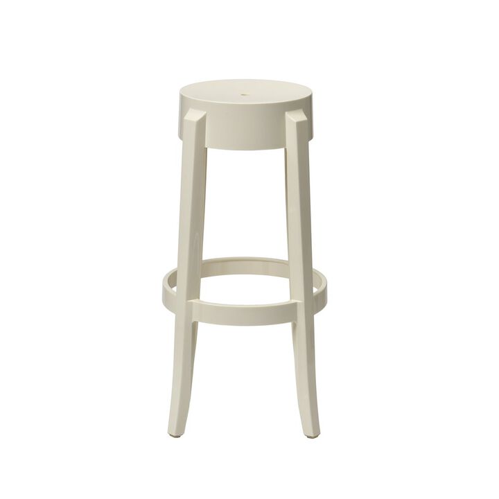 Commerical Seating Products RPC SW Off White Kage Backless Stool Chairs