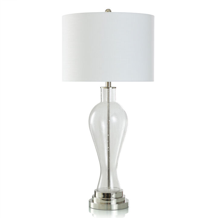Clear Seeded Table Lamp