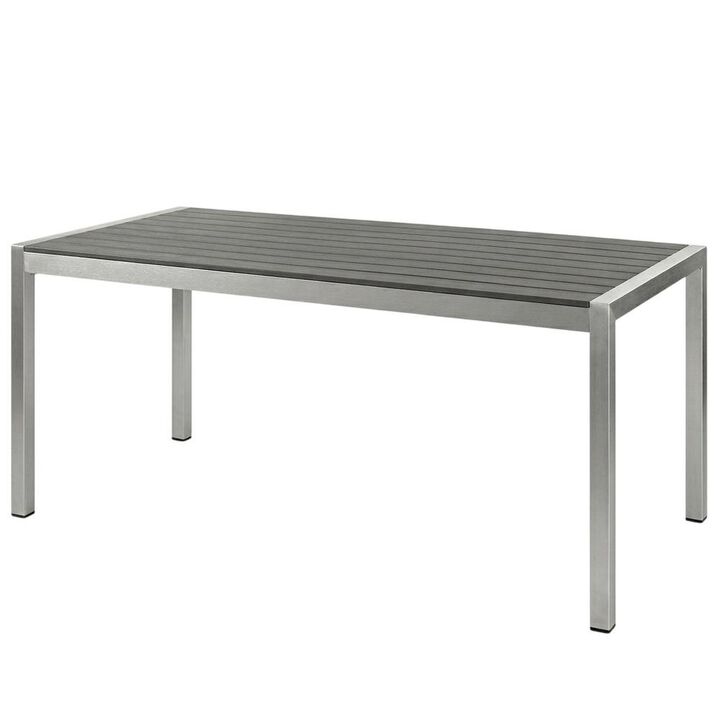 Aluminum Outdoor Dining Table with Sturdy Frame and Elegant Design