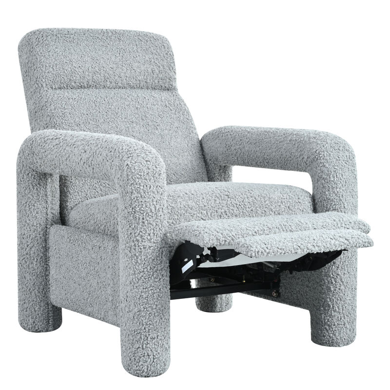 Merax Push Back Teddy Recliner Armchair