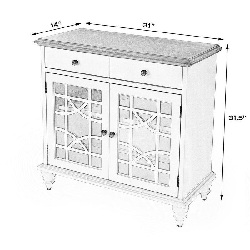 Butler Specialty Rene 2 Door 2 Drawer Cabinet, White