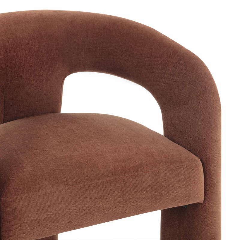 Malone Taupe Performance Chenille Dining Chair image number 5