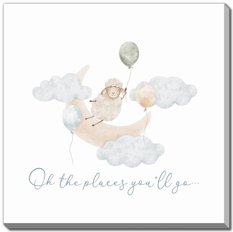 Sheep With Moon & Balloon Word