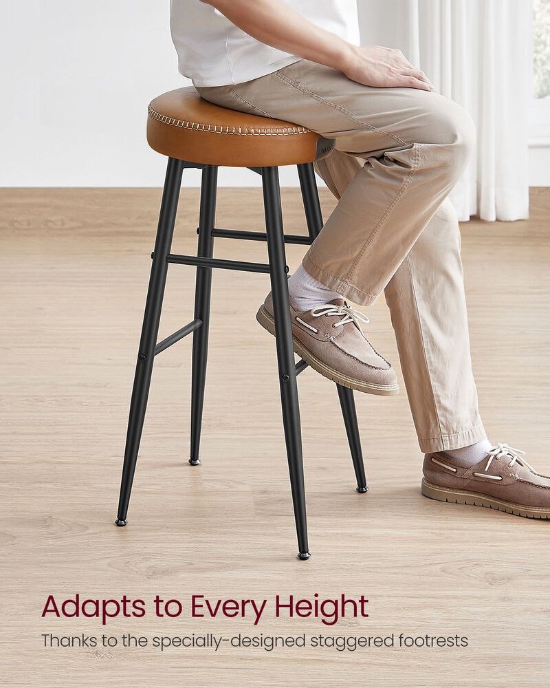 Set of 2 Bar Stools &ndash; Sleek and Comfortable Seating for Home Bar or Kitchen Island