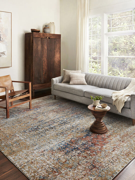 Bianca BIA09 Ocean/Spice 5'3" x 7'6" Rug