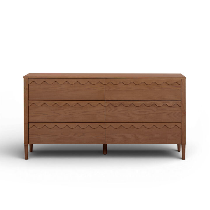 Oodle Walnut 6 Drawer Dresser