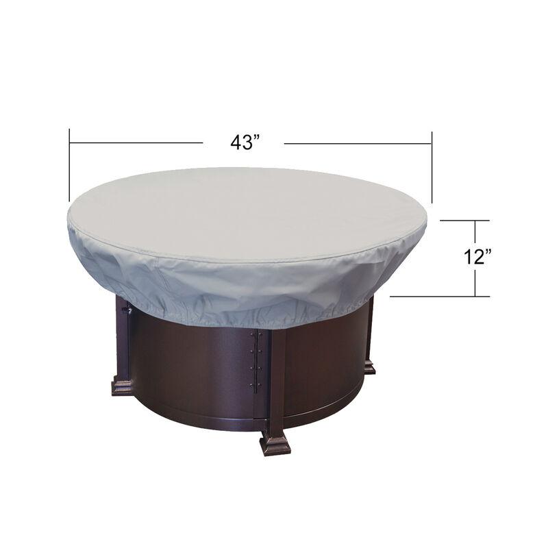 Mondawe Fits 36" to 42" Dia x 12" H 36" Round Fire Pit / Ottoman Protective Cover image number 1