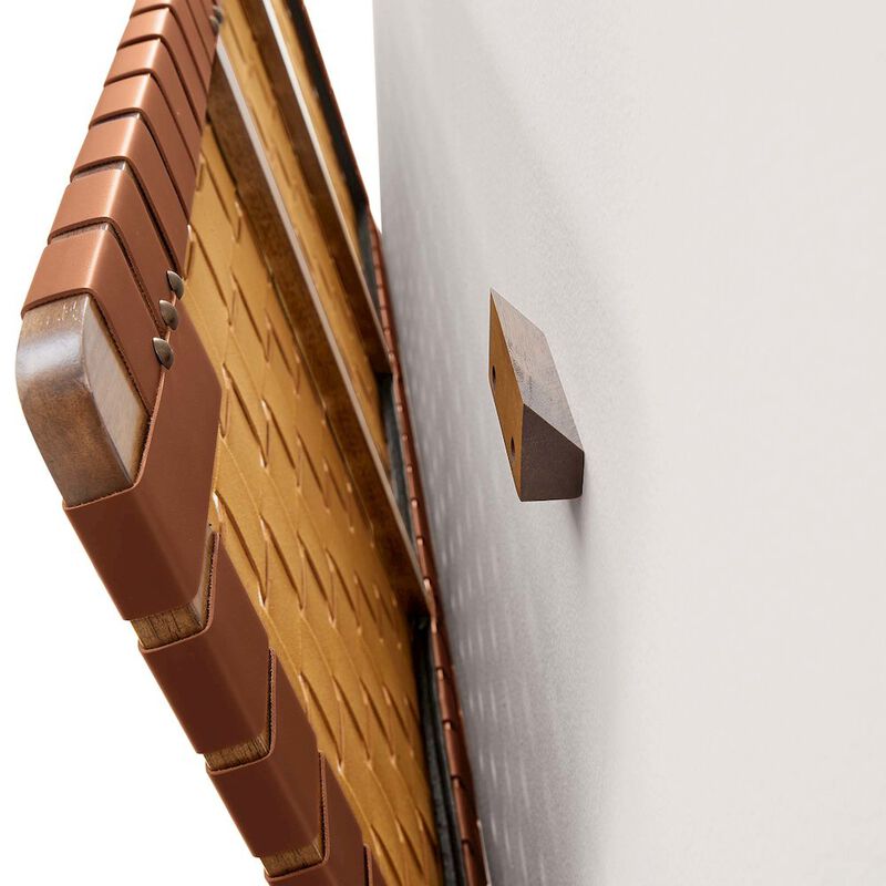 Sparta Weave Wall-Mount Vegan Leather Twin Headboard image number 4