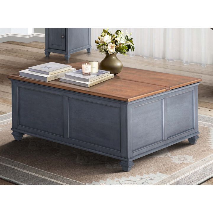 Bridgevine Home Americana 40 inch Lift-Top Coffee Table