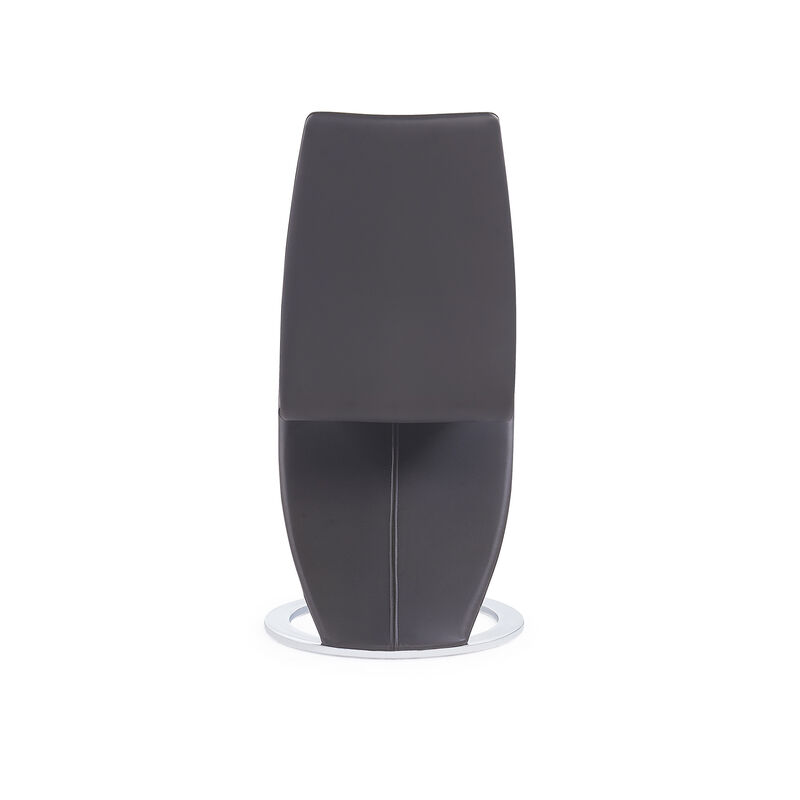 Grey Modern Dining Chairs Set of 2 image number 3