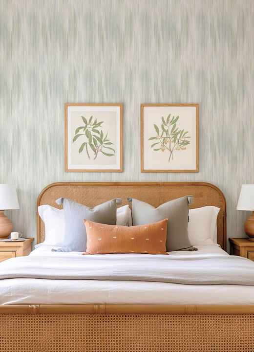 Elysian Sage Ikat Wallpaper