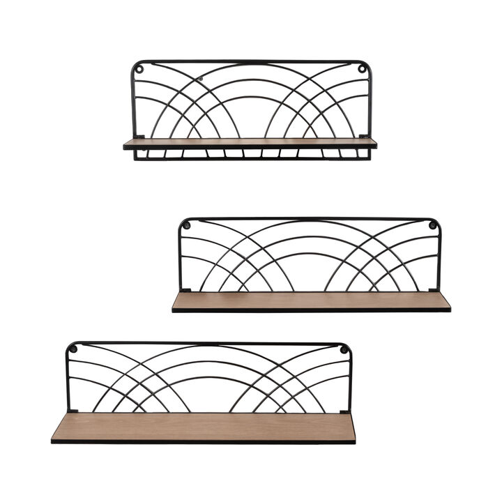 S/3 19/21/24" Wall Shelves